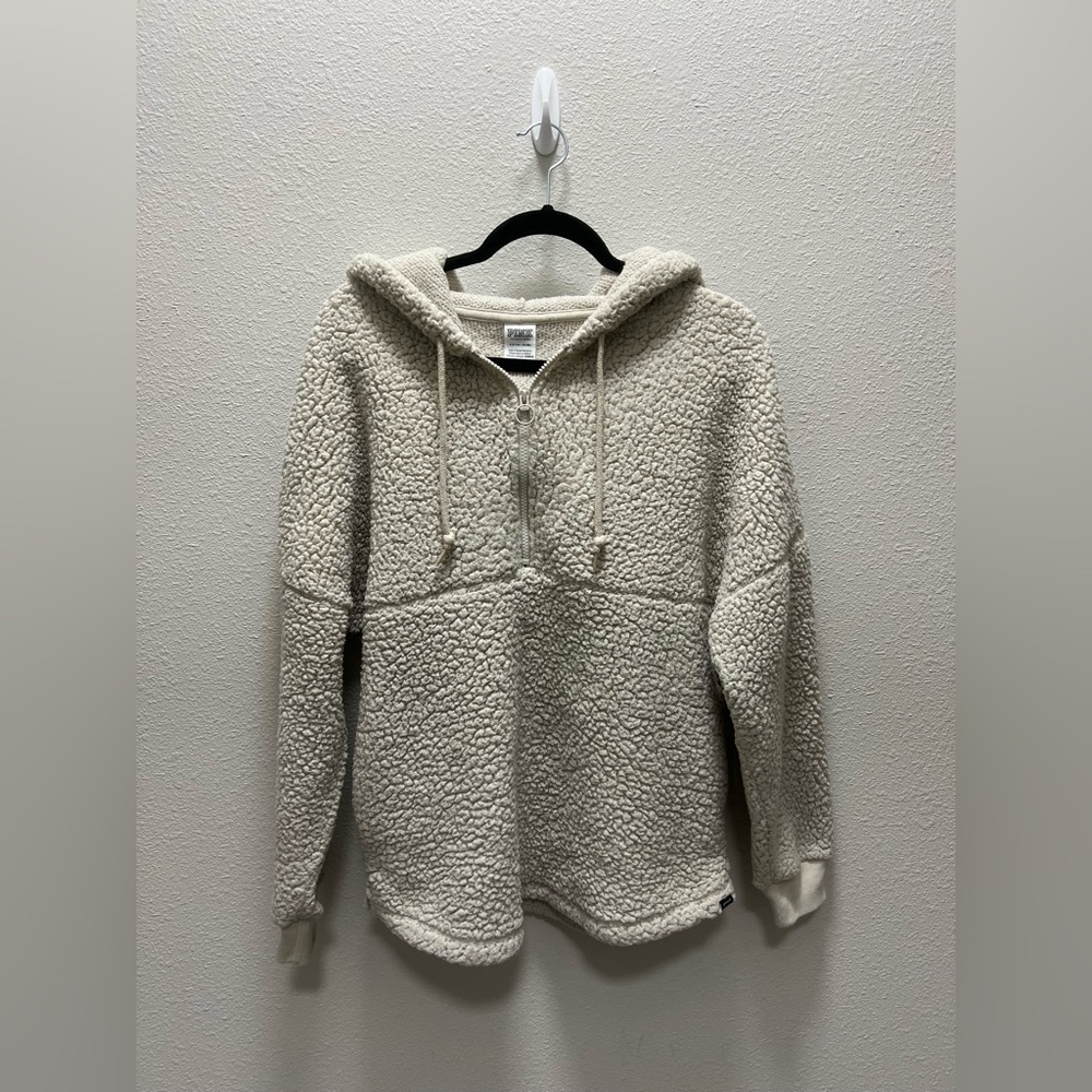 PINK Sherpa Quarter Zip‎